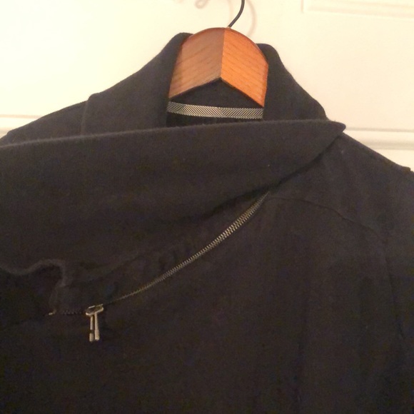 Anthropologie Saturday Sunday Black Convertible Hood Open Front Jacket Cardigan - Picture 3 of 9